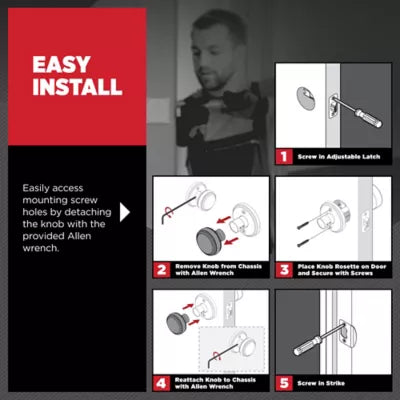 Kwikset - Sora Knob (Rectangle) - Hall/Closet