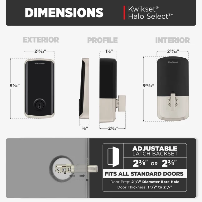 Halo Select Touchscreen Wi-Fi and Matter Enabled Smart Lock