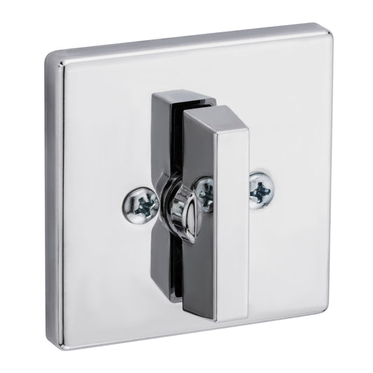 Kwikset 663SQT-26 One Sided Turn Square Deadbolt with 2-3/8" Latch and RCS Strike Bright Chrome Finish