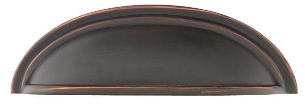 Emtek 86173US10B Cup Cabinet Pull with 4" Center To Center Oil Rubbed Bronze Finish