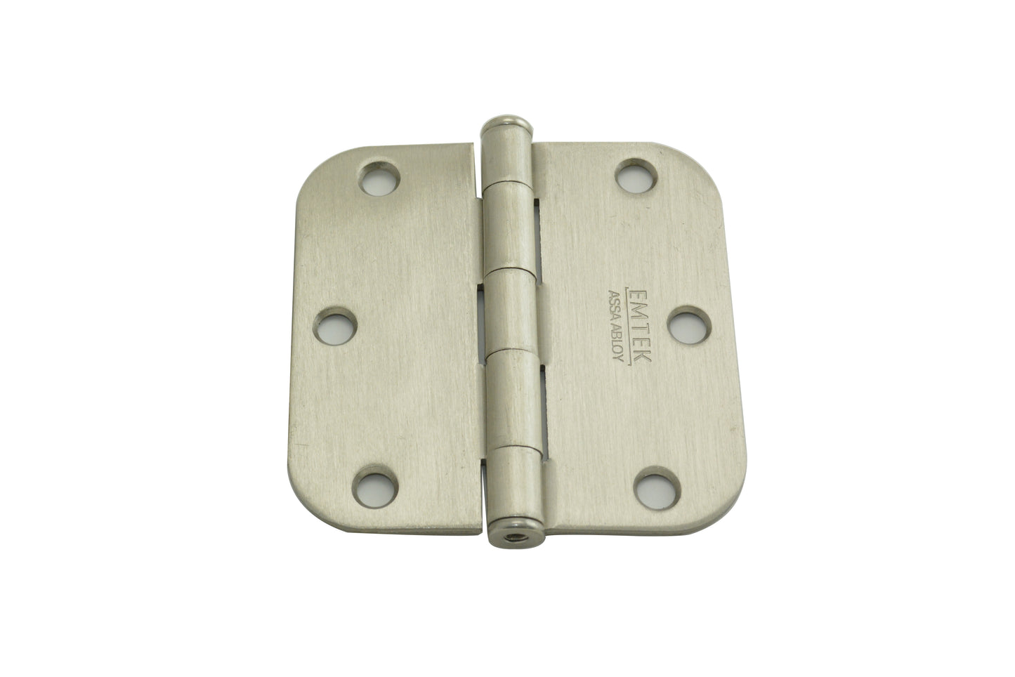 Emtek 91033US15 Pair of 3-1/2" x 3-1/2" 5/8" Radius Steel Residential Duty Hinges Satin Nickel Finish