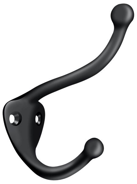Deltana CAHH3U19 Coat & Hat Hook; Black Finish