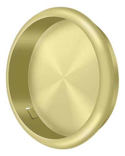 Deltana FP221RU3 Flush Pull; Round; 2-1/8" Diameter; Bright Brass Finish