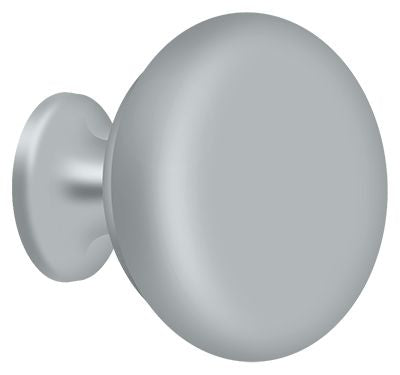 Deltana KR114U26D Knob Round Solid; Satin Chrome Finish