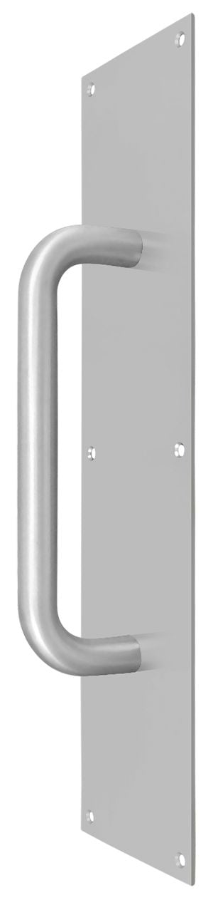 Deltana PPH4016U32D Pull Plate with Handle 4" x 16" S/S; Satin Stainless Steel Finish