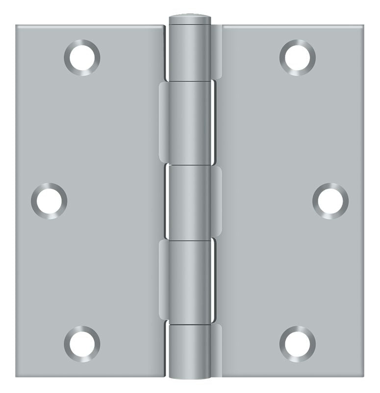 Deltana S35U26D-R 3-1/2" x 3-1/2" Square Hinge; Satin Chrome Finish