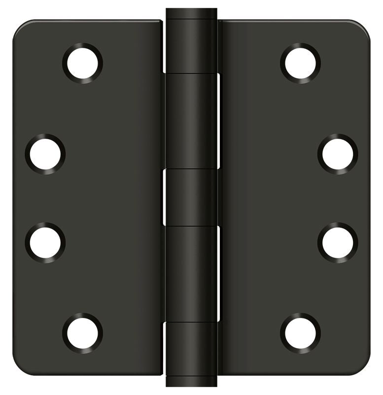 Deltana S44R4HD10B 4" x 4" x 1/4" Radius Hinge; Heavy Duty; Oil Rubbed Bronze Finish