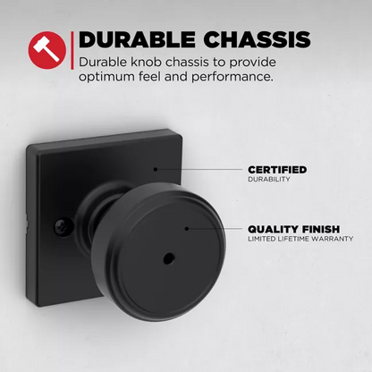 Kwikset - Maven Knob (Square) - Bed/Bath