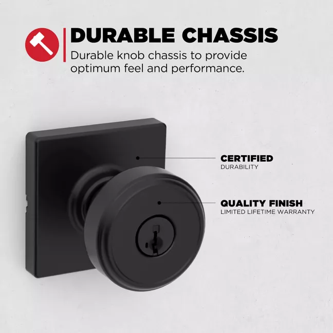 Kwikset - Maven Knob (Square) - Keyed - featuring SmartKey