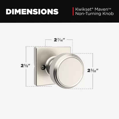 Kwikset - Maven Knob (Square) - Pull Only