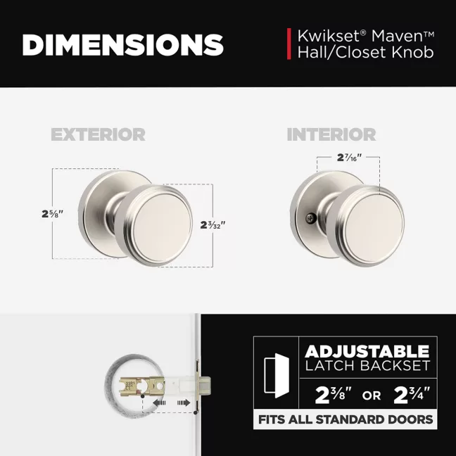 Kwikset - Maven Knob (Round) - Hall/Closet
