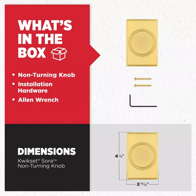 Kwikset - Sora Knob (Rectangle) - Pull Only