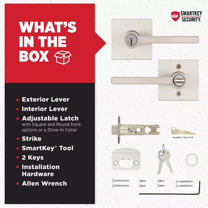Halifax Lever (Square) - Keyed - featuring SmartKey