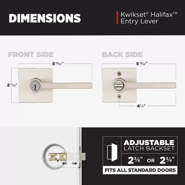 Halifax Lever (Square) - Keyed - featuring SmartKey