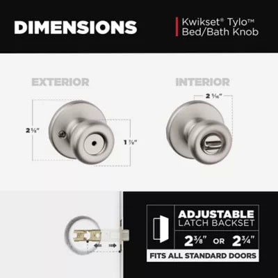 Kwikset - Tylo Knob - Bed/Bath