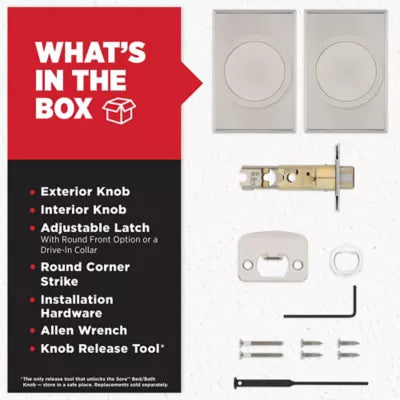 Kwikset - Sora Knob (Rectangle) - Bed/Bath