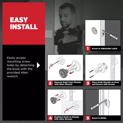Kwikset - Sora Knob (Rectangle) - Keyed - featuring SmartKey