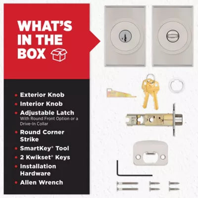 Kwikset - Sora Knob (Rectangle) - Keyed - featuring SmartKey
