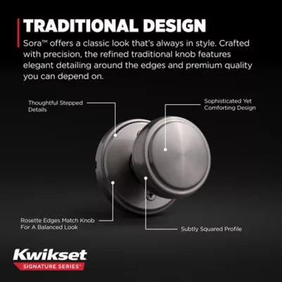 Kwikset - Sora Knob (Round) - Pull Only