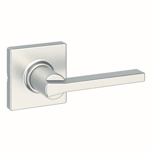Kwikset 200CSLSQT-15 Casey Lever with Square Rose Passage Door Lock with 6AL Latch and RCS Strike Satin Nickel Finish