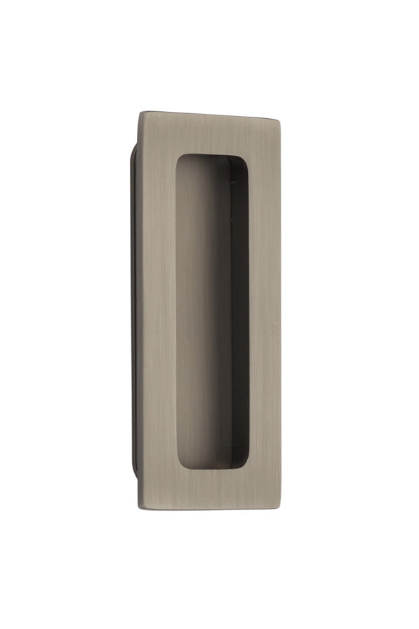 Emtek 220304US15A 4" Modern Rectangular Flush Pull Pewter Finish