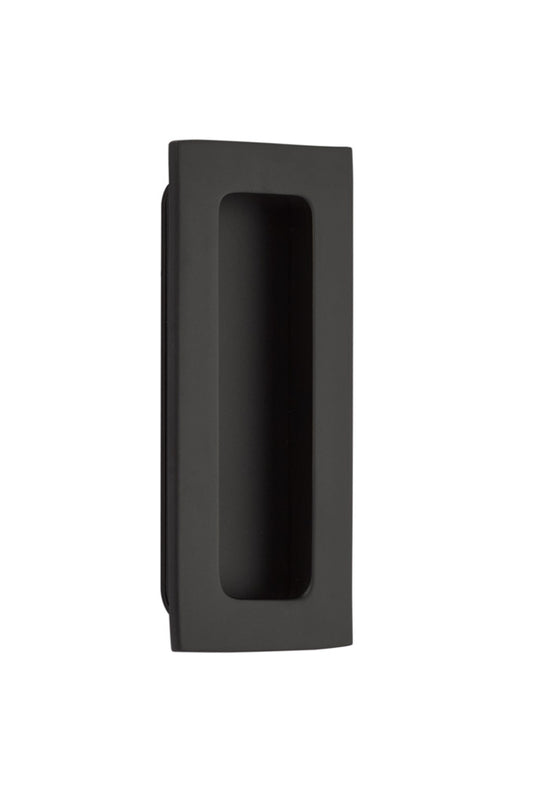 Emtek 220304US19 4" Modern Rectangular Flush Pull Flat Black Finish