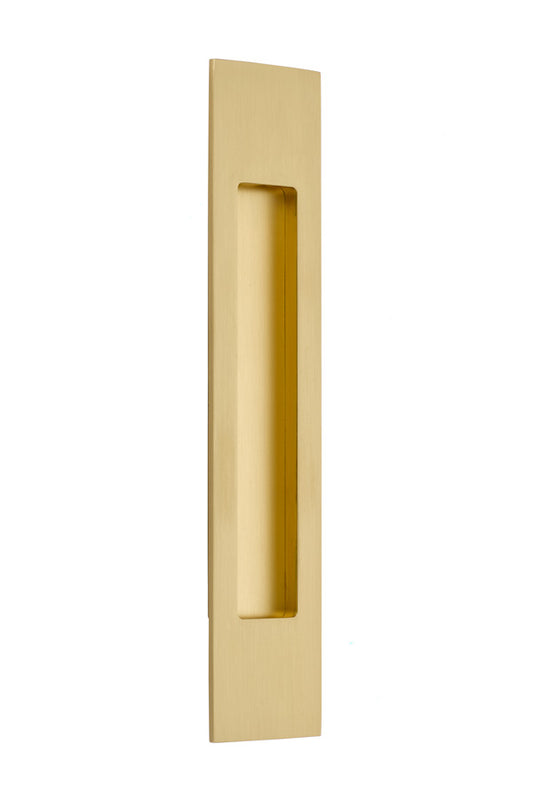 Emtek 220310US4 10" Modern Rectangular Flush Pull Satin Brass Finish