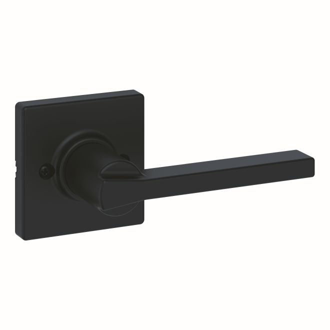 Kwikset 488CSLSQT-514 Casey Lever Half Dummy with Square Rose Matte Black Finish