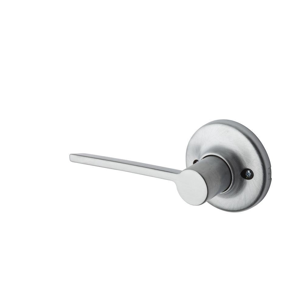 Kwikset 488LRLRDTLH-26DV1 Left Hand Ladera Lever with Round Rose Half Dummy with New Chassis Satin Chrome Finish