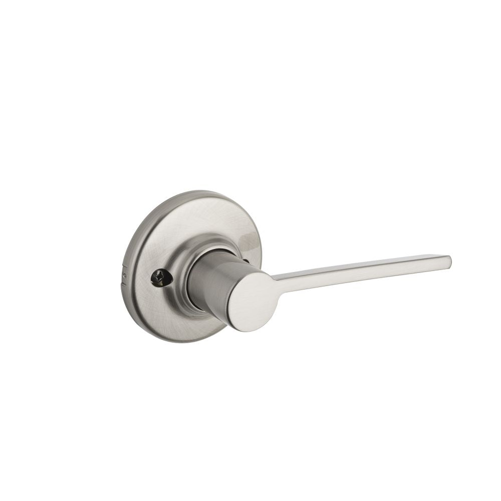 Kwikset 488LRLRDTRH-15V1 Right Hand Ladera Lever with Round Rose Half Dummy with New Chassis Satin Nickel Finish