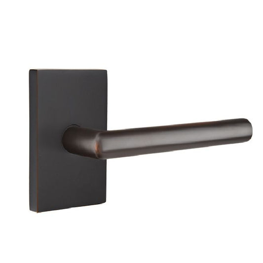 Emtek 5052STUUS10B Stuttgart Lever Dummy Pair with Modern Rectangular Rose for 1-1/4" to 2" Door Oil Rubbed Bronze Finish