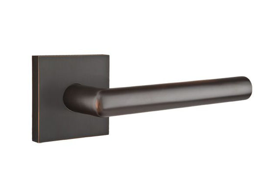 Emtek 5110STUUS10BLH Stuttgart Lever Left Hand 2-3/8" Backset Passage with Square Rose for 1-1/4" to 2" Door Oil Rubbed Bronze Finish