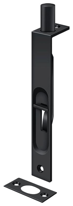 Deltana 6FBS19 6" Flush Bolt; Heavy Duty; Square; Black Finish