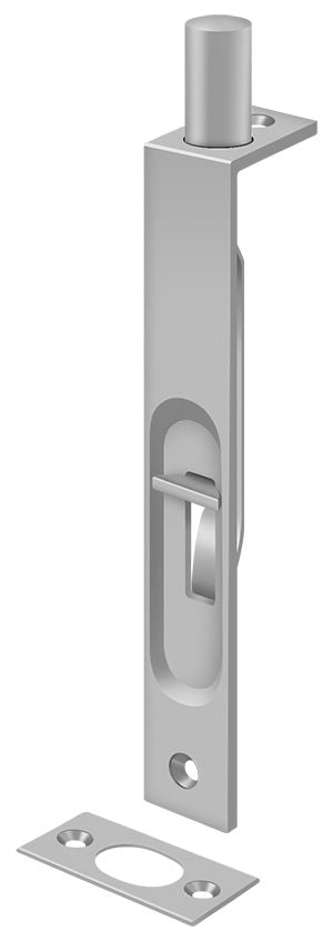 Deltana 6FBS32D 6" Flush Bolt; Heavy Duty; Stainless Steel; Satin Stainless Steel Finish