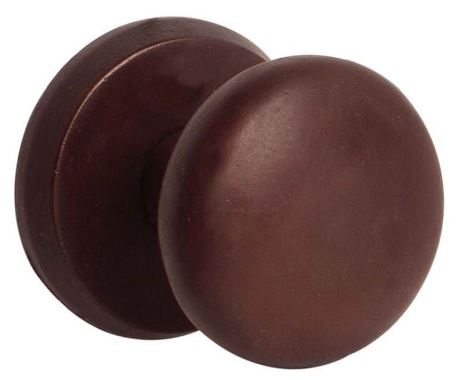 Emtek 7106WCMB Winchester Knob 2-3/8" Backset Passage with Style # 2 Rose for 1-3/8" to 2" Door Medium Bronze Finish