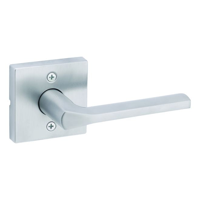 Kwikset 788LSLSQT-26D Lisbon Lever with Square Rose Half Dummy Door Lock Satin Chrome Finish