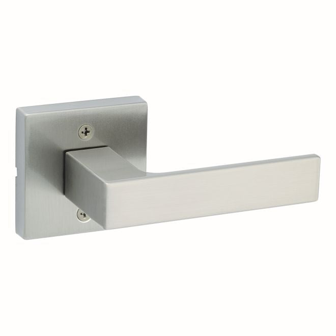 Kwikset 788SALSQT-15 Singapore Lever with Square Rose Half Dummy Satin Nickel Finish