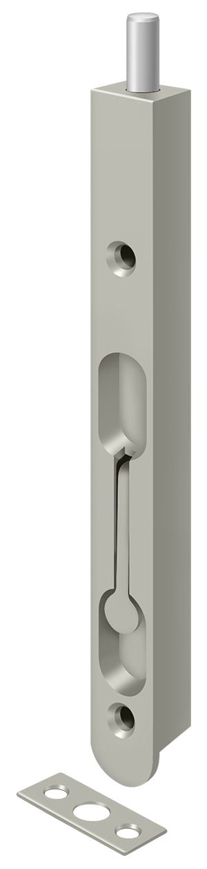 Deltana 7FBZ15 7" Flush Bolt; Zinc; Satin Nickel Finish