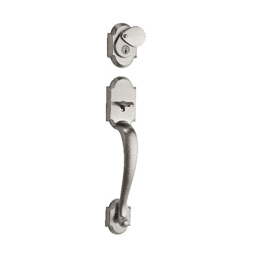 Kwikset 800AUHLIP-15S Austin Single Cylinder Exterior Handleset SmartKey with RCAL Latch and RCS Strike Satin Nickel Finish