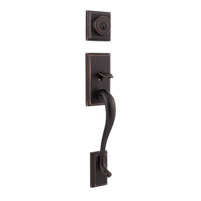 Kwikset 800HELIP-11PS Hawthorne Single Cylinder Exterior Handleset SmartKey with RCAL Latch and RCS Strike Venetian Bronze Finish