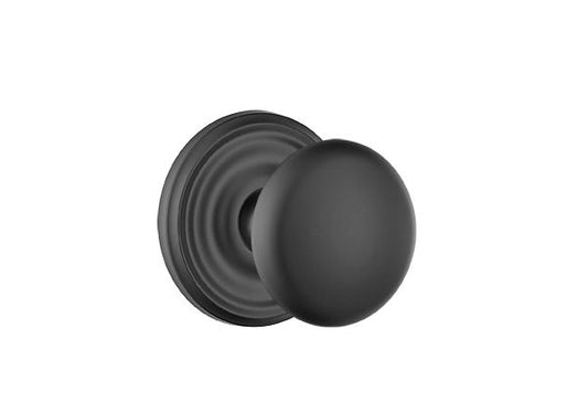 Emtek 8050PUS19 Providence Knob Dummy Pair with Regular Rose for 1-1/4" to 2" Door Flat Black Finish