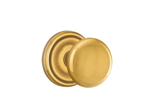 Emtek 8050PUS7 Providence Knob Dummy Pair with Regular Rose for 1-1/4" to 2" Door French Antique Brass Finish