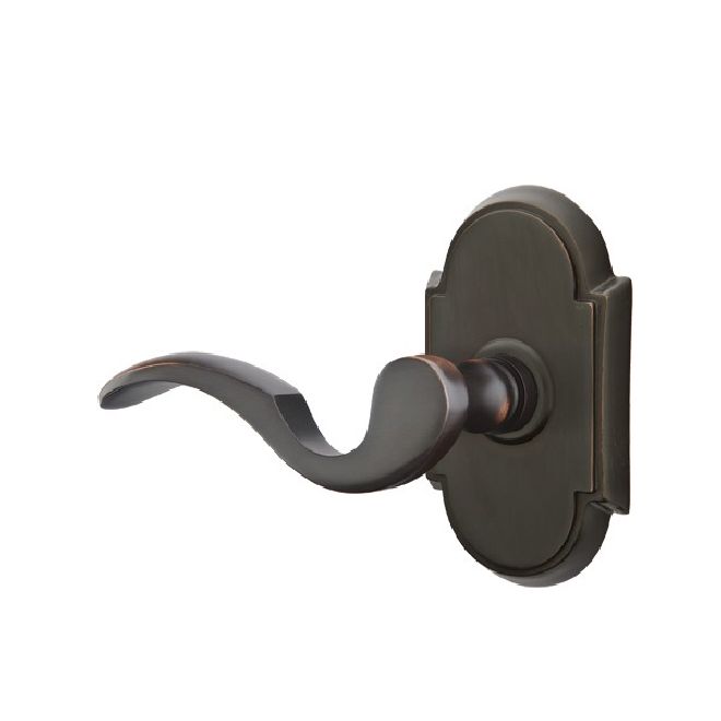 Emtek 8058CUS10B Cortina Lever Dummy Pair with # 8 Rose for 1-1/4" to 2" Door Oil Rubbed Bronze Finish