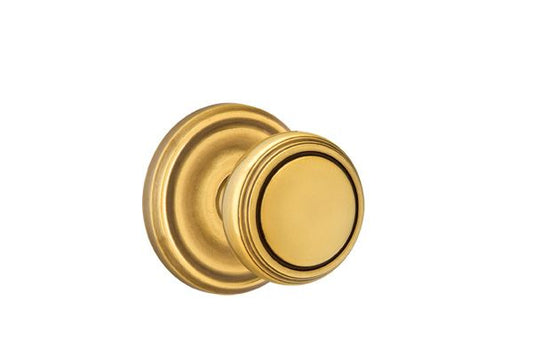 Emtek 8200NWUS7 Norwich Knob 2-3/8" Backset Privacy with Regular Rose for 1-1/4" to 2" Door French Antique Brass Finish