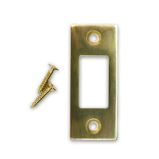 Emtek 83223US3 Square Deadbolt Strike Polished Brass Lifetime Finish