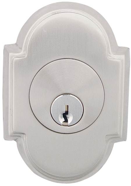 Emtek 8466US15 # 8 Single Cylinder Deadbolt for 1-3/8" to 2-1/8" Door Satin Nickel Finish