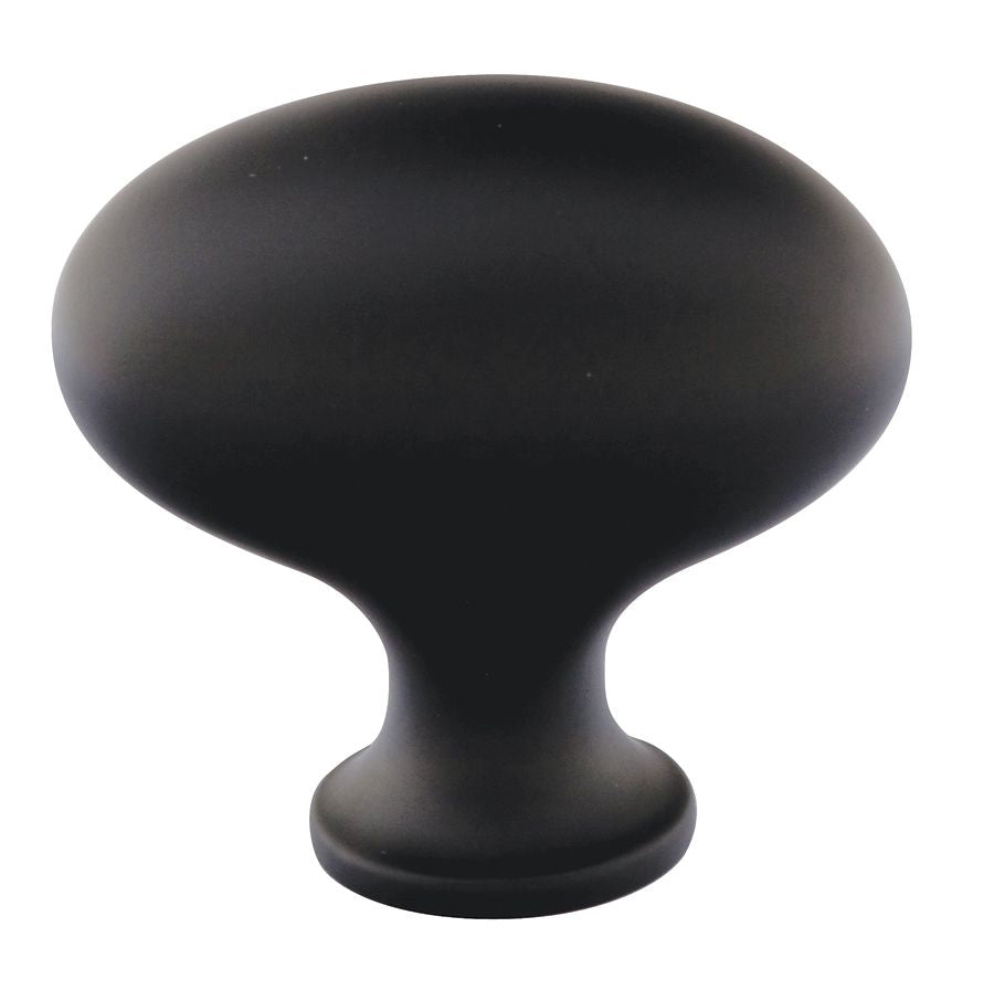 Emtek 86016US19 Egg 1-1/4" Cabinet Knob Flat Black Finish