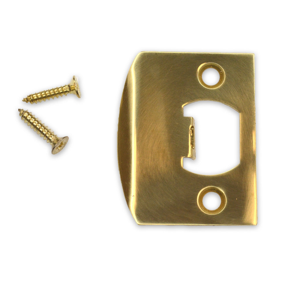 Emtek 86084US3 Square Corner Full Lip Strike Polished Brass Lifetime Finish