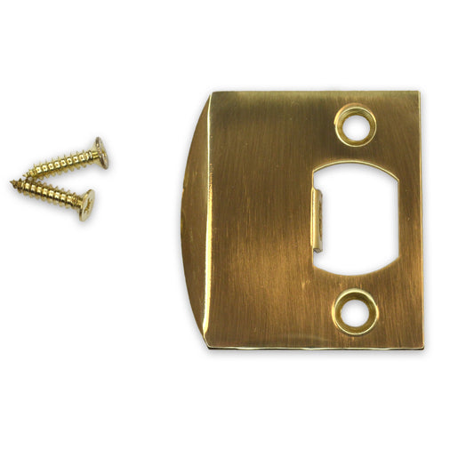 Emtek 86086US3 Extended Lip Strike Square Corner Polished Brass Lifetime Finish