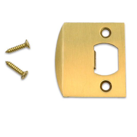 Emtek 86086US4 Extended Lip Strike Square Corner Satin Brass Finish